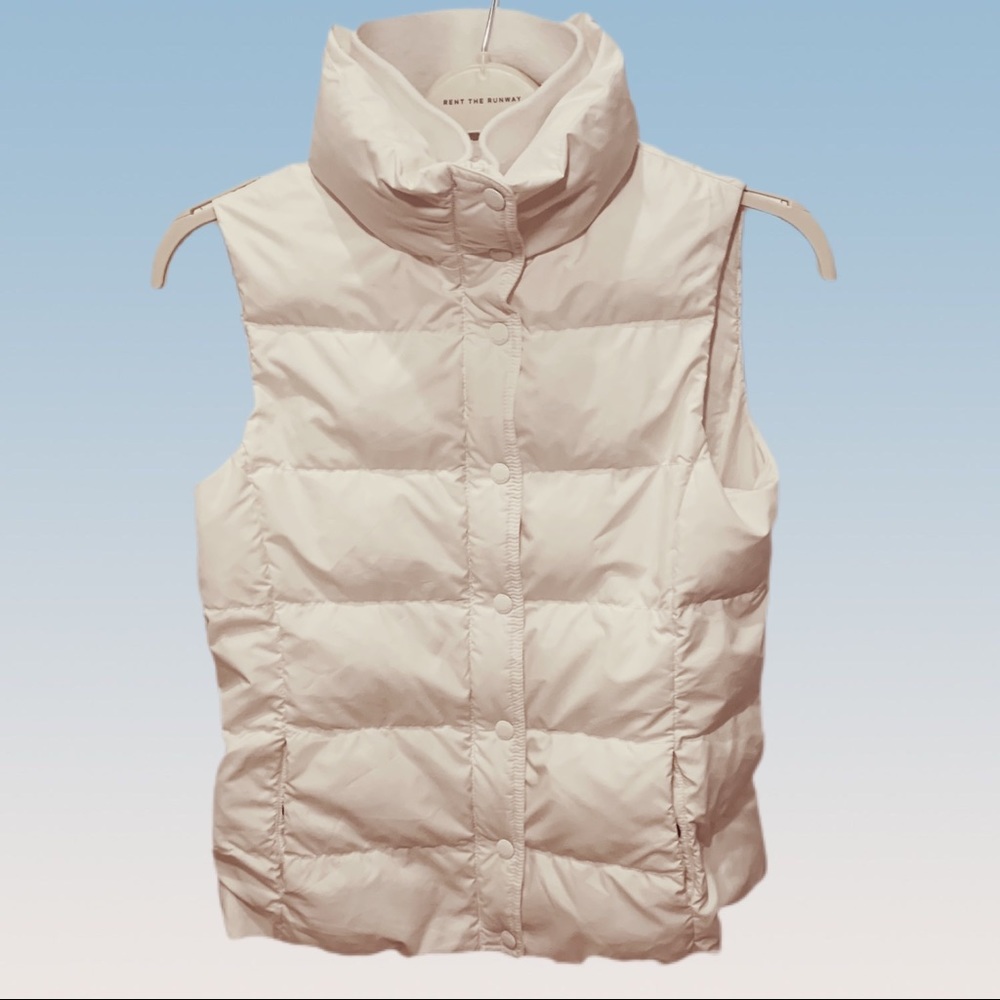 J. Crew Ivory Puffer Vest